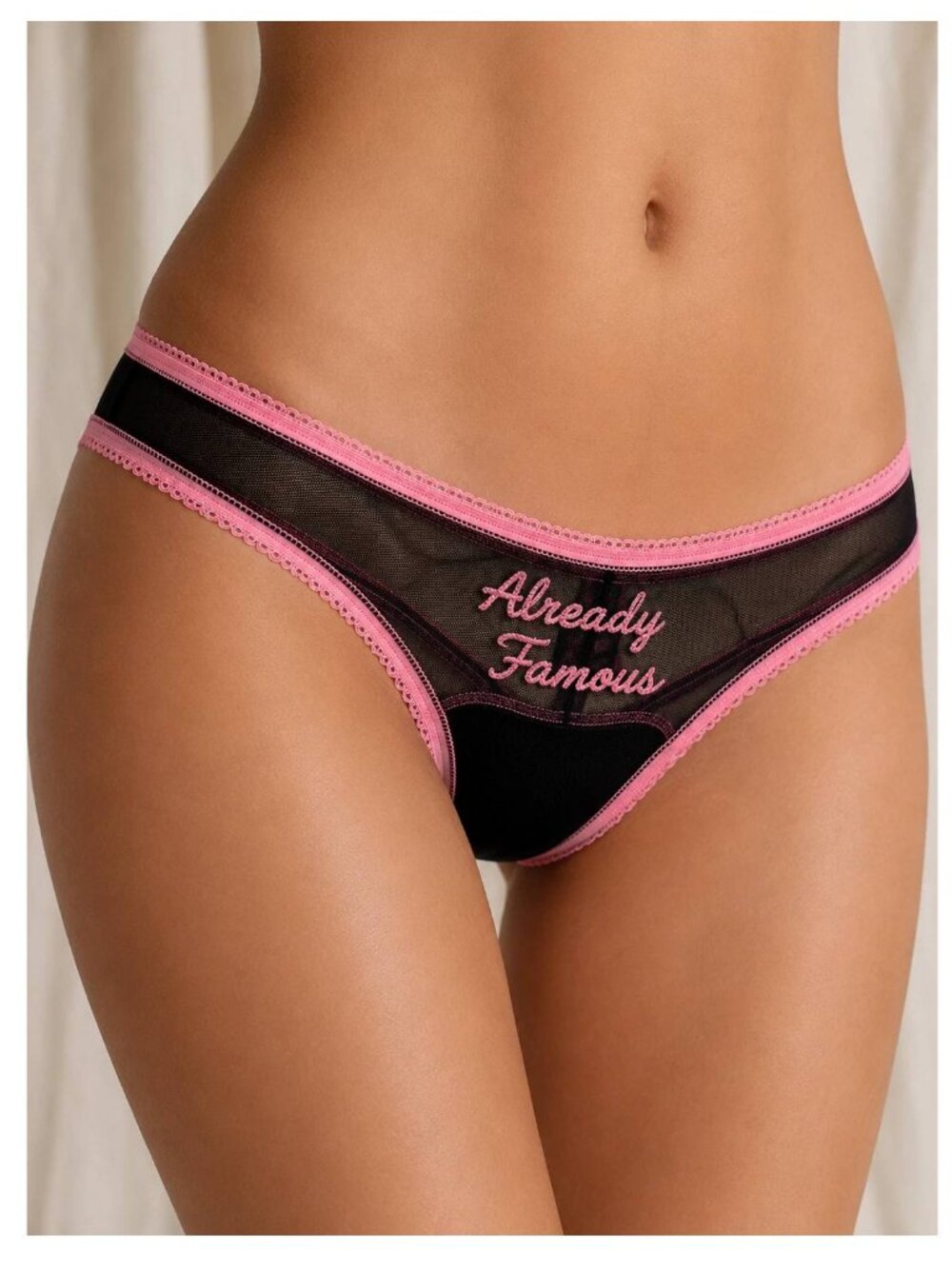 New Victoria's Secret (Already Famous) Lace-Trim Bikini Panty Size S